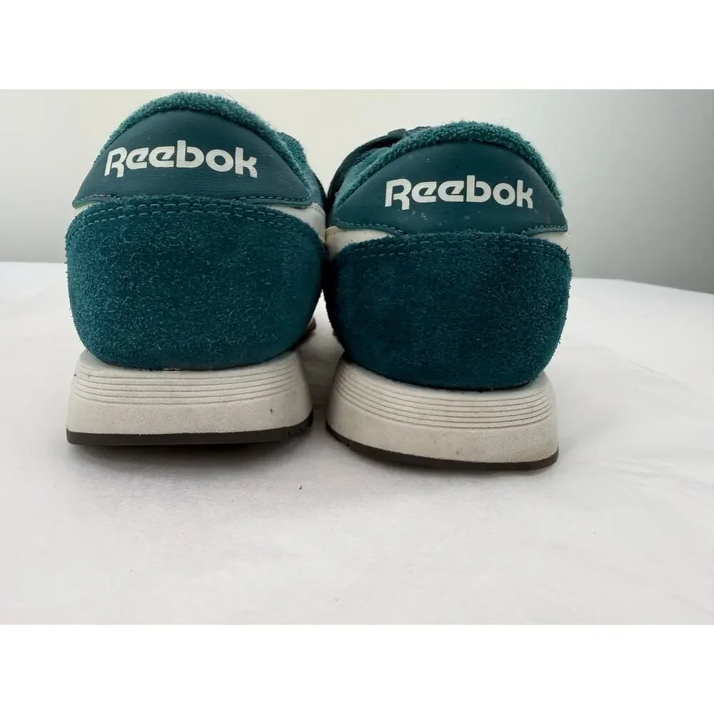 Reebok Classic Nylon Teal Suede Sneakers Men’s Size 7.5 Retro Running Shoes